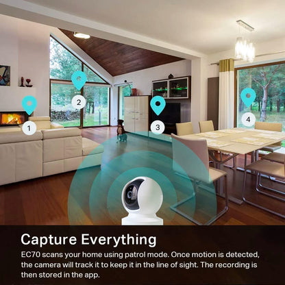 Kasa 2K+ Indoor Pan/Tilt Wired Security Camera, Baby & Pet Monitor, KC410S