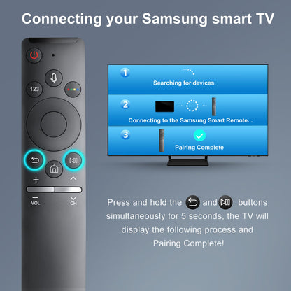 Replacement for Samsung TV Remote, for All 2018-2024 Samsung Remote Control for Smart TV with Voice Control. No Solarcell. 2-Year Warranty.