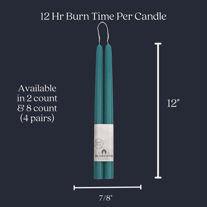 Taper Candles, 12 Inch Terracotta, 2 Count