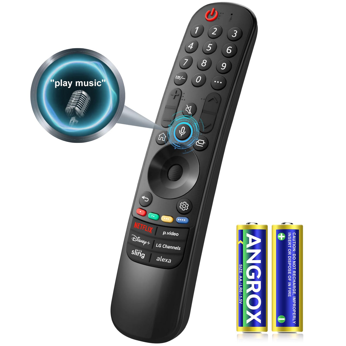 Replacement for Samsung TV Remote, for All 2018-2024 Samsung Remote Control for Smart TV with Voice Control. No Solarcell. 2-Year Warranty.