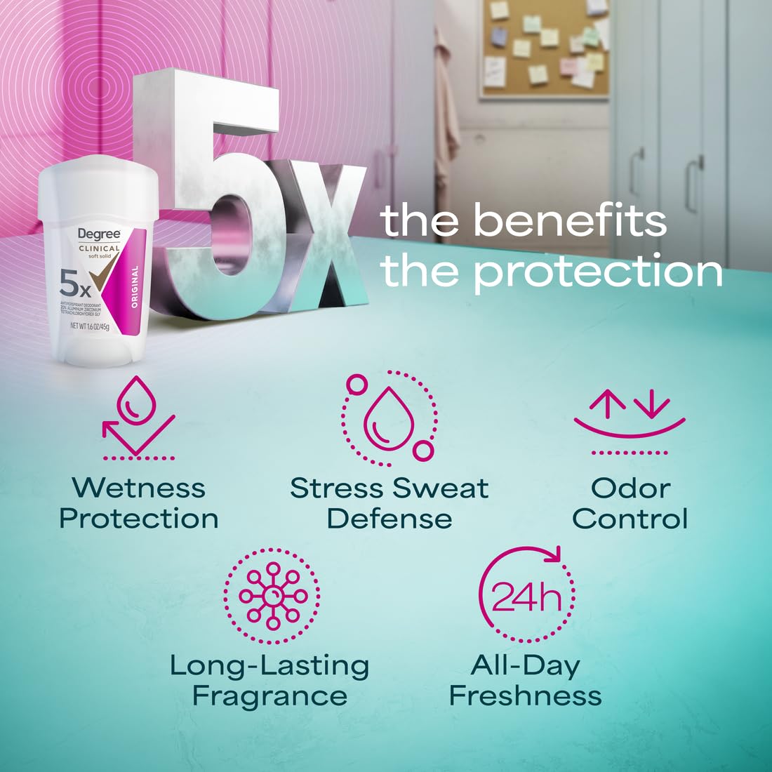 Degree Advanced Protection Antiperspirant Deodorant Vanilla & Jasmine 2.6oz