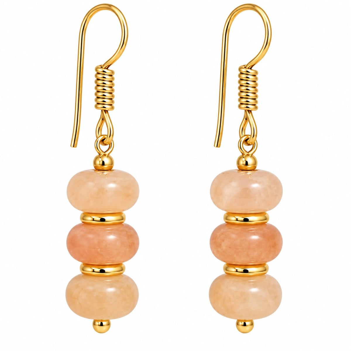 Gempires Beaded Gemstone Dangle Earrings for Women, Boho Gold Birthstone