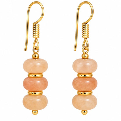 Gempires Beaded Gemstone Dangle Earrings for Women, Boho Gold Birthstone