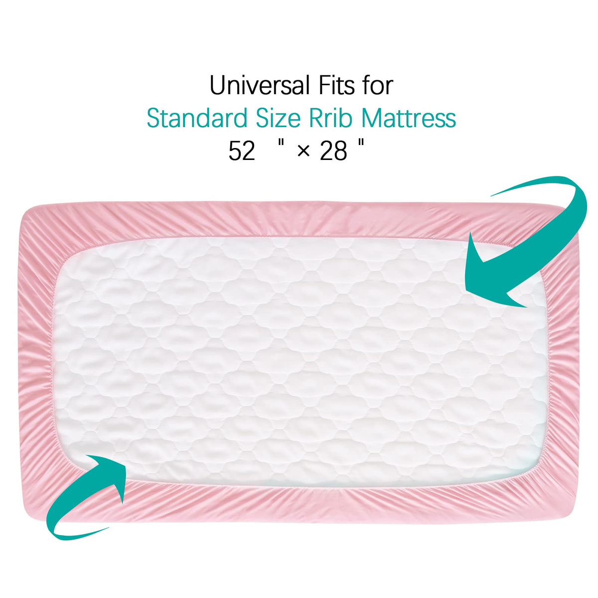 Crib Mattress Protector Sheets Fitted Waterproof Mattress Pad Cover 2 Pack