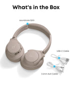 soundcore by Anker Q20i Hybrid Active Noise Cancelling Headphones, Black