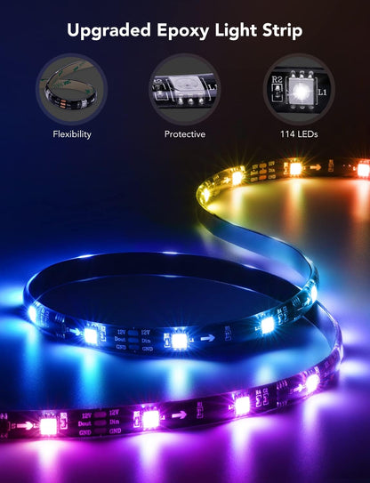 Govee TV LED Backlight, RGBIC Smart LED Strip Lights for 55-65 inch TVs