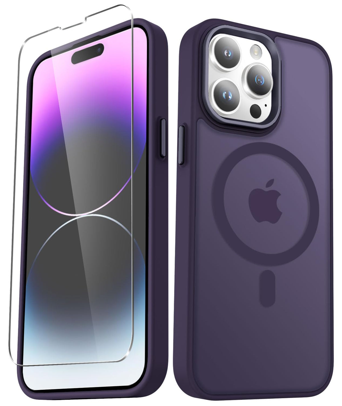 for iPhone 14 Plus Case, Matte Magnetic Phone Case, Lavender Purple