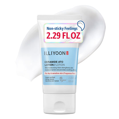 Illiyoon Ceramide Ato Concentrate Cream | Moisturizer for Dry & Sensitive Skin, 100hr Lasting Hydration, For Face & Body, Gentle for Infants, Moisture Barrier Repair, Vegan Certified, 6.76 fl.oz.