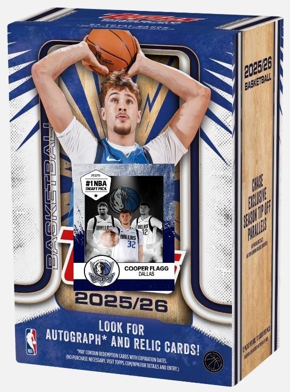NEW 2025-26 Basketball Card BLASTER Box w/84 Cards, Bonus Custom Cooper Flagg Card Sized Print