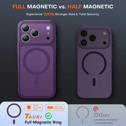 TAURI for iPhone 16 Pro Max Case, Compatible with MagSafe, Purple