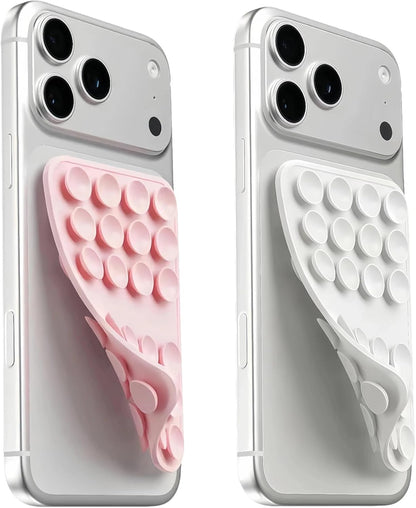 Upgraded Double Sided Silicone Suction Phone Case Detachable Mount, White