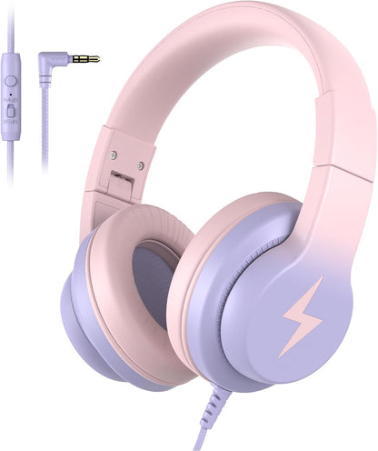 Candy Bila Wired Kids Headphones for School, Over-Ear for Boys Girls