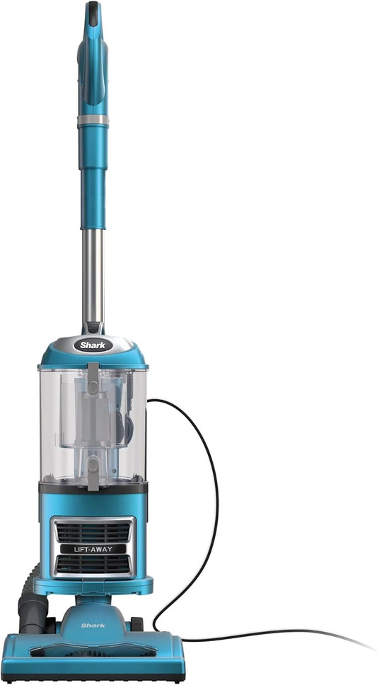 Shark NV380 Navigator Lift-Away Deluxe Upright Vacuum with Large Dust Cup Capacity, Swivel Steering, Upholstery Tool & Crevice Tool, Blue (Renewed)