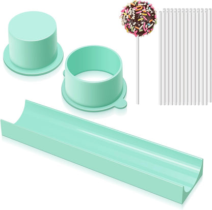 Round Cake Pop Mold Set with 9in Tray and Sticks- Blue