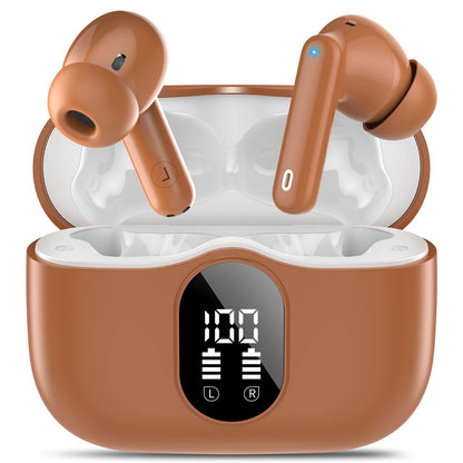 Wireless Earbuds, Bluetooth 5.4 Headphones Bass Stereo/Clear Call,Rose Gold