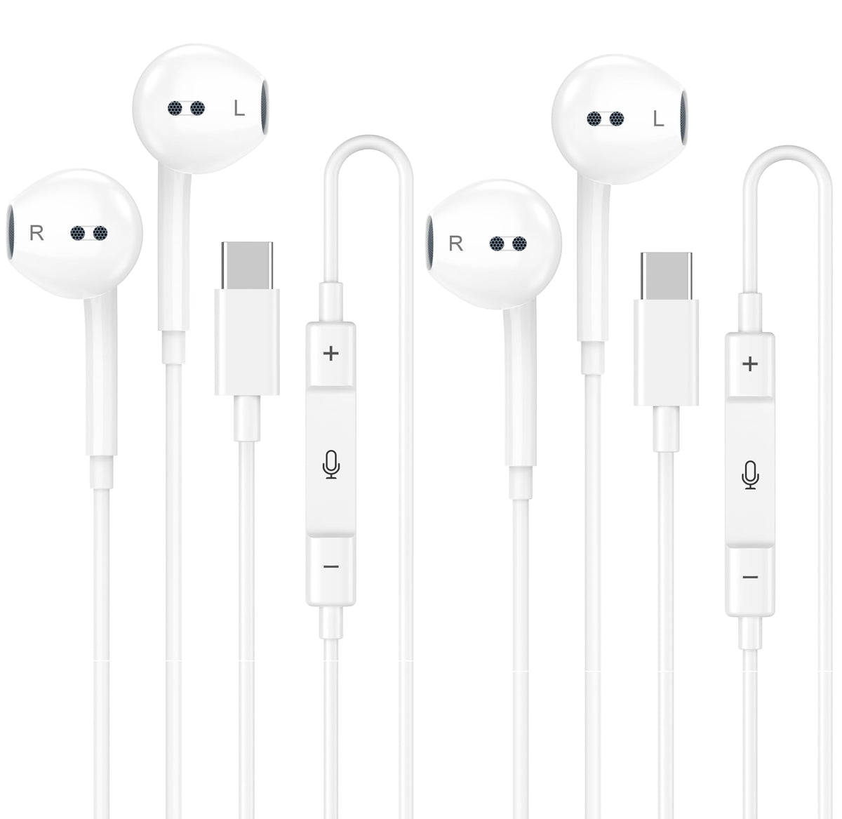 2 Pack [Apple MFi Certified] Wired Earphones for iPhone 14 13 12 11 Pro Max