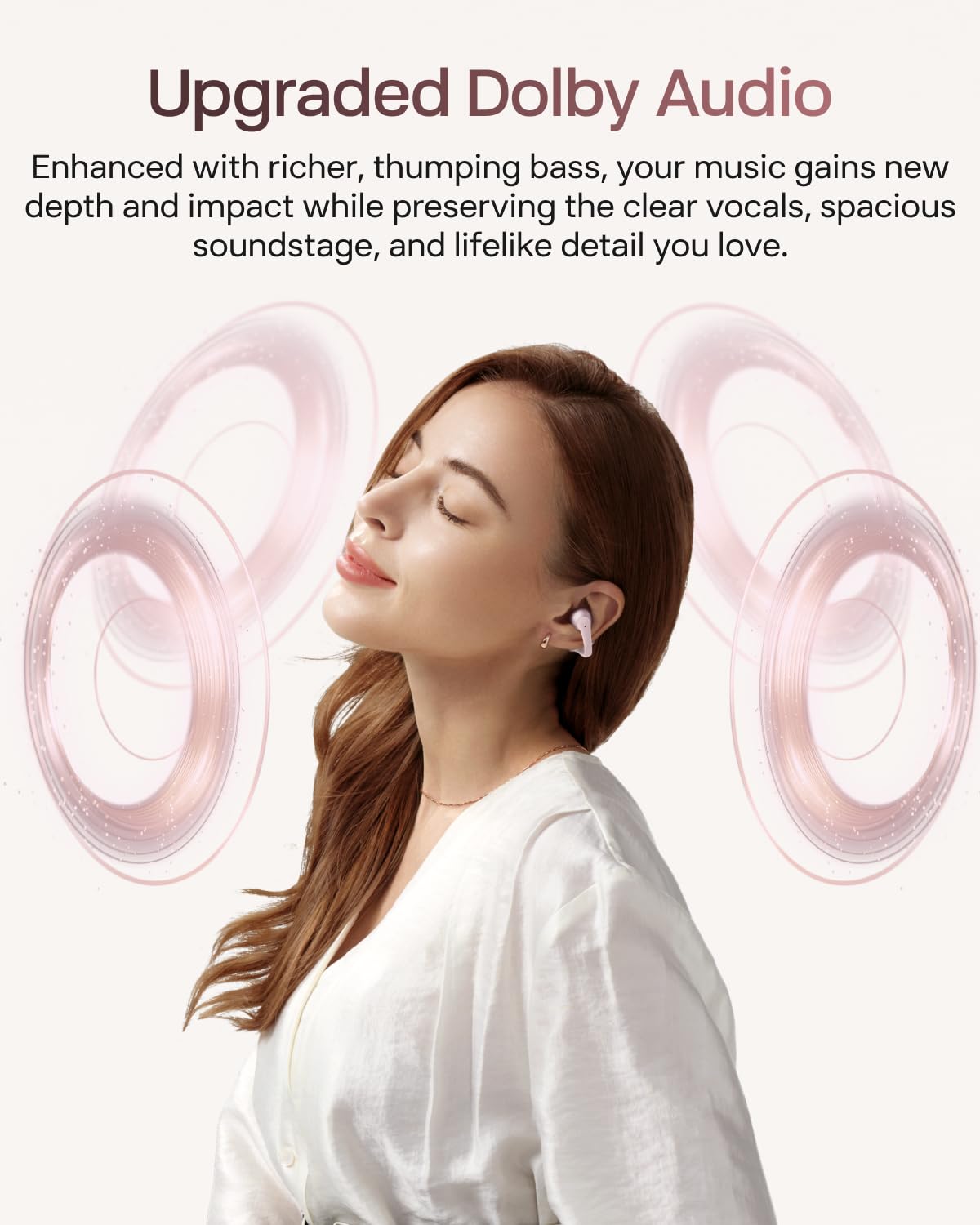 SHOKZ OpenDots 2 Open-Ear Clip-On Earbuds, Black, Dolby Audio, 3 Mics