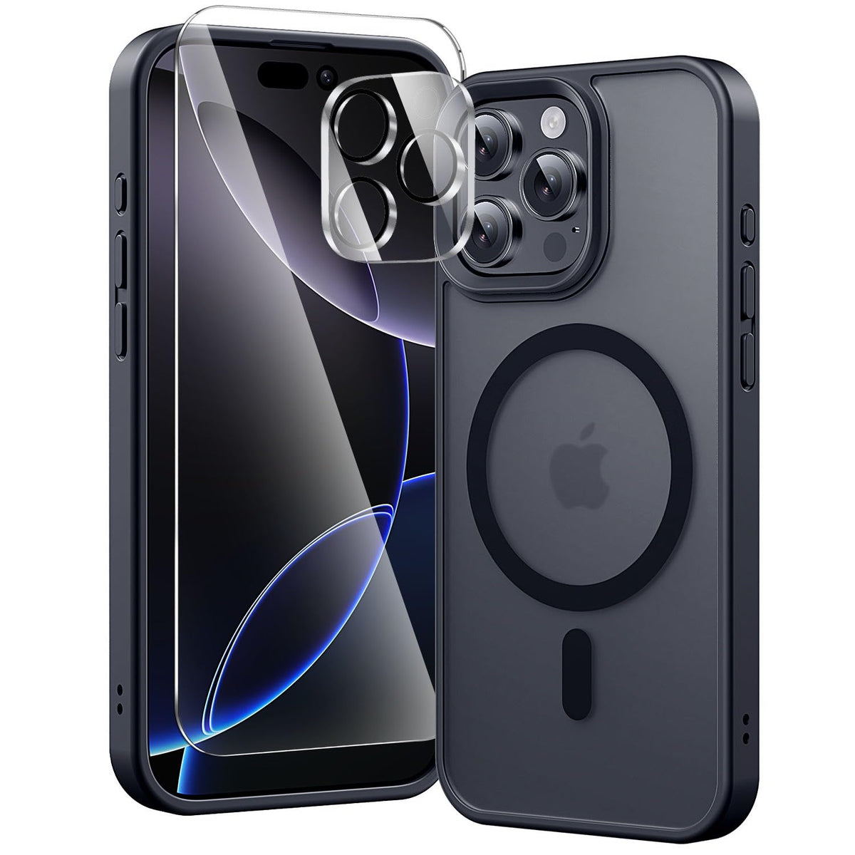 toushion 3 in 1 for iPhone 15 Plus Case Transparent