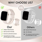 6 Pack Sport Silicone Bands Compatible with Apple Watch Band for Women Men