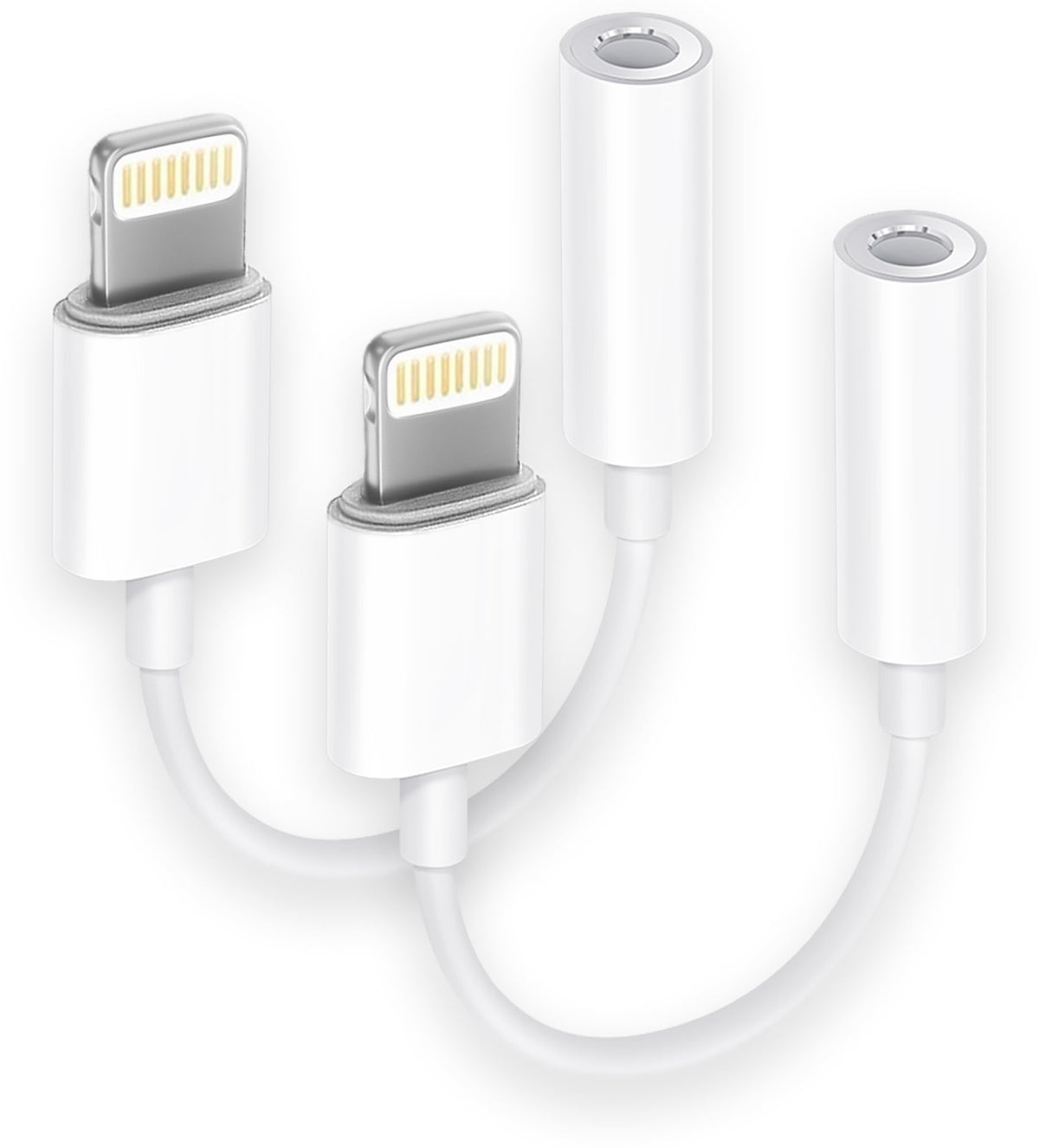 Apple MFi Certified 3 Pack Lightning to 3.5 mm Headphone Jack Adapter for iPhone, iPhone Aux Adapter Converter Dongle Audio Cable Compatible with iPhone 14 13 12 11 X XS 8 7