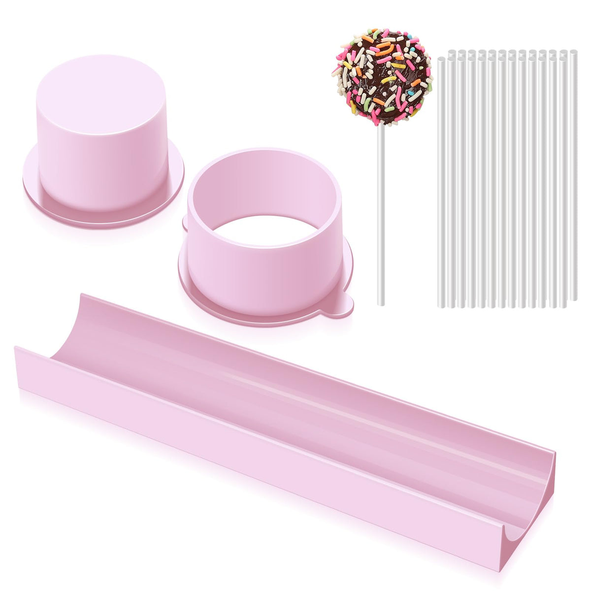Round Cake Pop Mold Set with 9in Tray and Sticks- Blue
