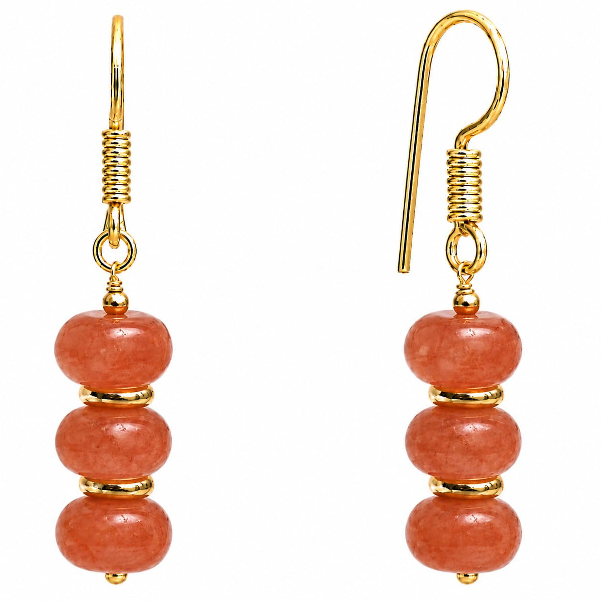 Gempires Beaded Gemstone Dangle Earrings for Women, Boho Gold Birthstone