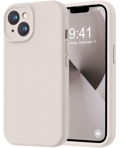 LOVE 3000 Designed for iPhone 16 Case, Premium Silicone with [Soft Anti-Scratch Microfiber Lining] Shockproof Protective Phone Case for Men Women Girls 6.1", Black