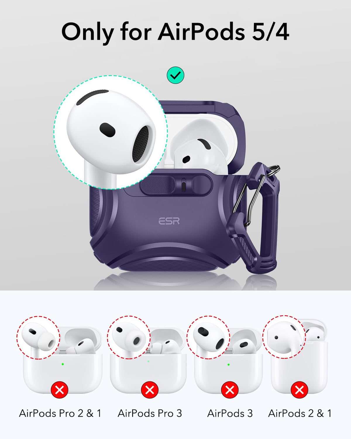 ESR for AirPods Pro 2 Case, Compatible with MagSafe, Cyber Series, Black
