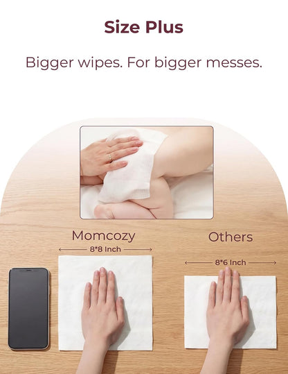 Momcozy Baby Wipes, Unscented & Hypoallergenic, Gentle for Sensitive Skin