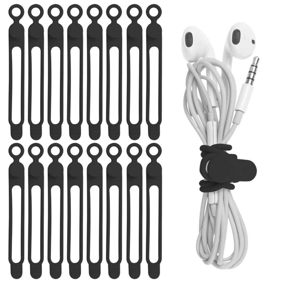 Silicone Cable Ties, Cord Organizer Cable Management,2Sizes-Grey