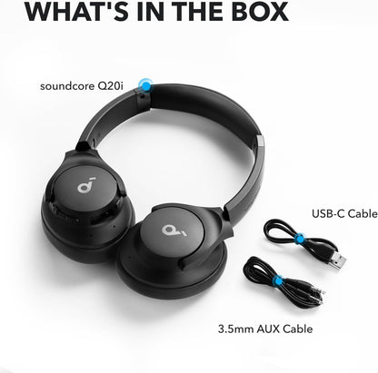 soundcore by Anker Q20i Hybrid Active Noise Cancelling Headphones, Black