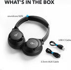soundcore by Anker Q20i Hybrid Active Noise Cancelling Headphones, Black
