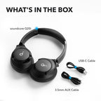soundcore by Anker Q20i Hybrid Active Noise Cancelling Headphones, Black