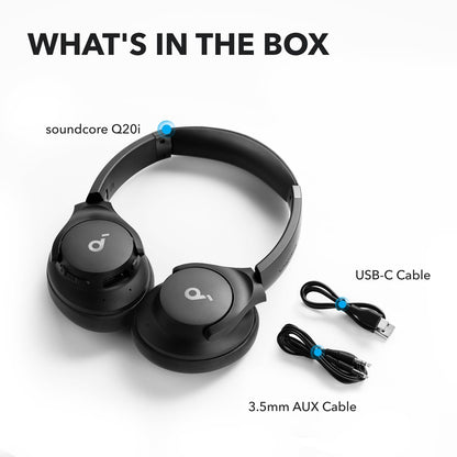 soundcore by Anker Q20i Hybrid Active Noise Cancelling Headphones, Black