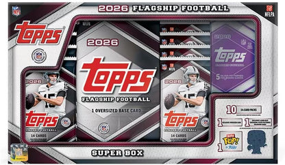 2026 Topps NFL Flagship Football Trading Card Super Box