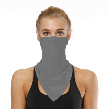 YAYOUREL Neck Gaiter Face Mask Bandanas for Men Women UV Face Scarf Cover Ear Loop Hole Facemask for Fishing Running Cycling