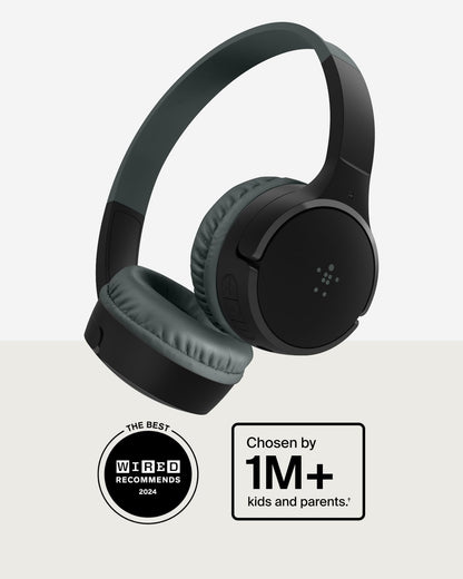 Belkin SoundForm Mini Kids Headphones, Wireless&Wired, 30H Playime, School