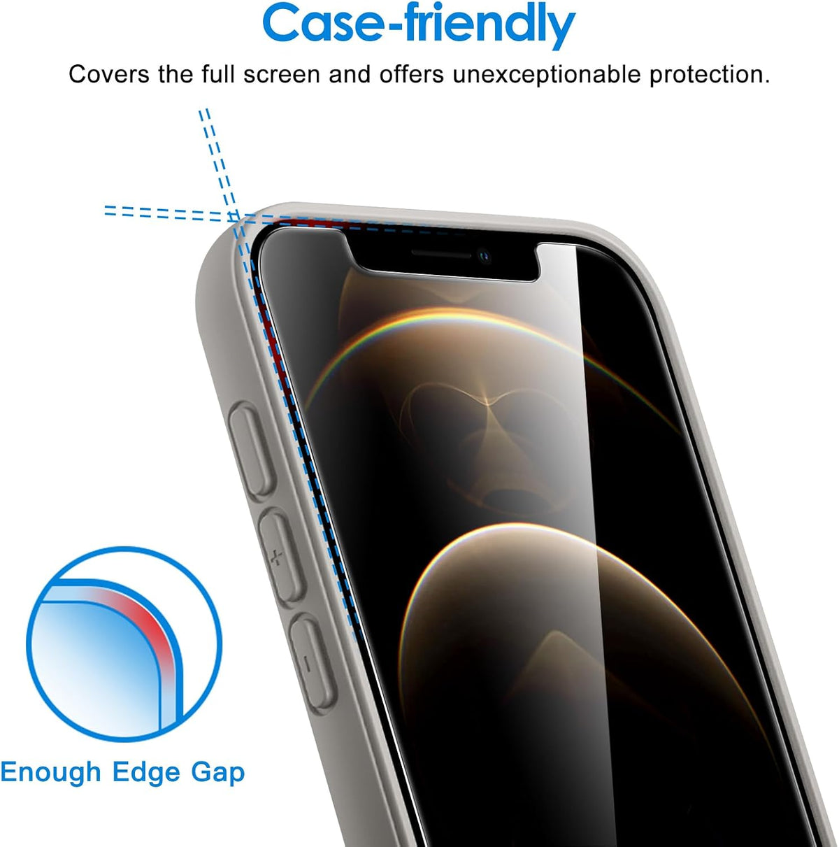 JETech Screen Protector for iPhone SE 3/2 (2022/2020), 3-Pack