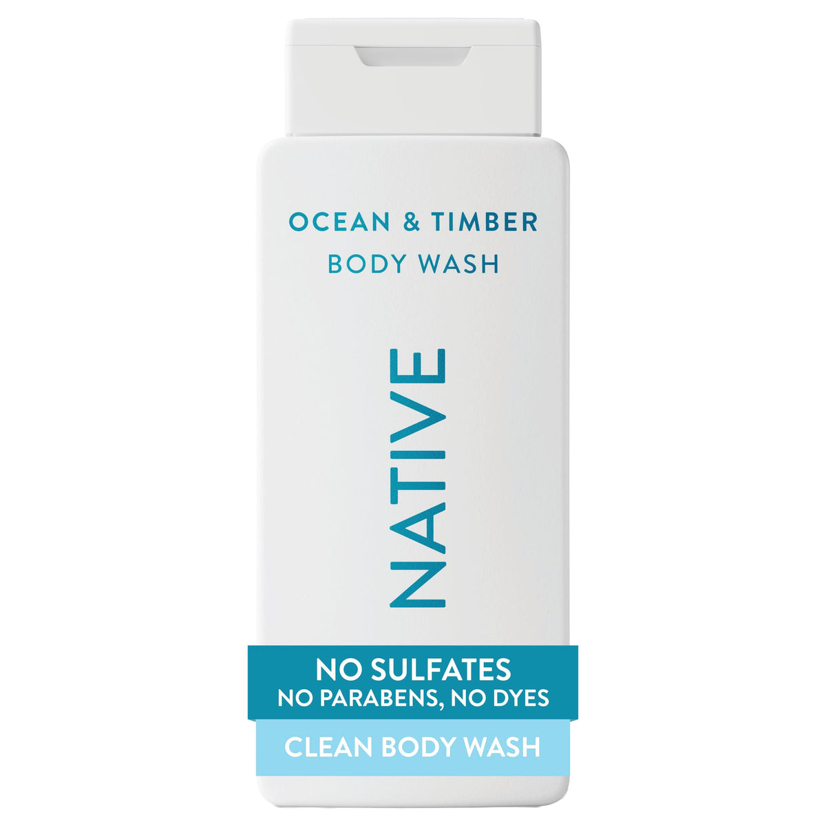 Native Clean Body Wash for Women & Men, Powder & Cotton Scent, 18 fl oz