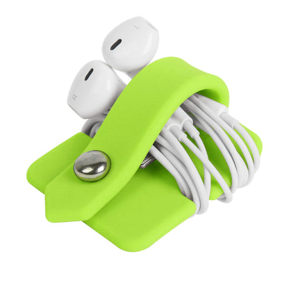 Headphone Case Cord Organizer Earbuds Holder Earphones Case Wrap Winder Headset Keeper Cord Manager Cable Organizer Black