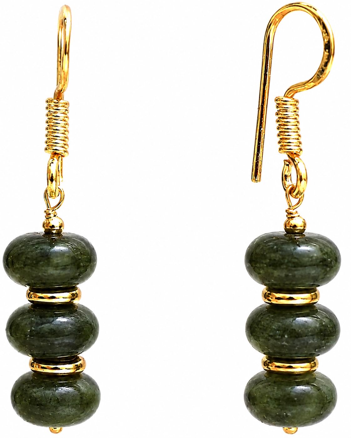 Gempires Beaded Gemstone Dangle Earrings for Women, Boho Gold Birthstone