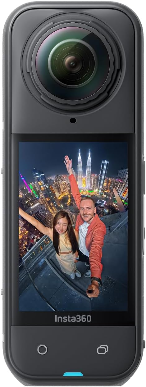 Insta360 X5 - Waterproof 8K 360° Action Camera, Leading Low Light, Invisible Selfie Stick Effect, Rugged and Replaceable Lens, 3-Hour Battery, Built-in Wind Guard, Stabilization, Triple AI Chip Design