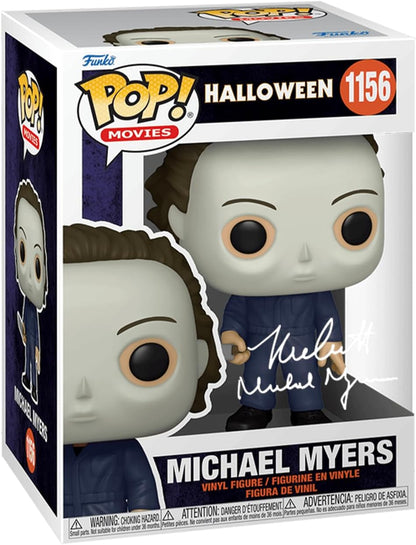 Nick Castle Michael Myers #1156 Halloween Facsimile Signed Reprint Laser Autographed Funko POP! Movies Figurine with Protector Case