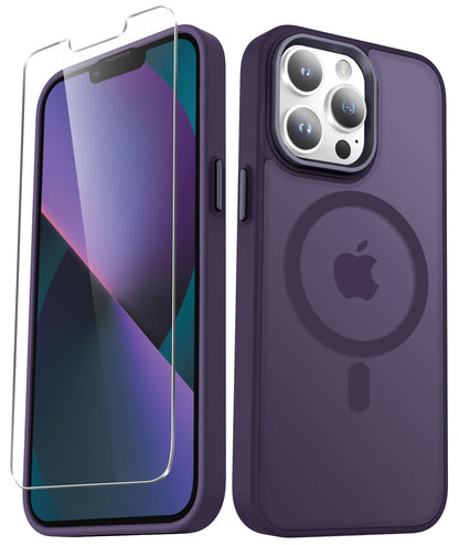 for iPhone 14 Plus Case, Matte Magnetic Phone Case, Lavender Purple