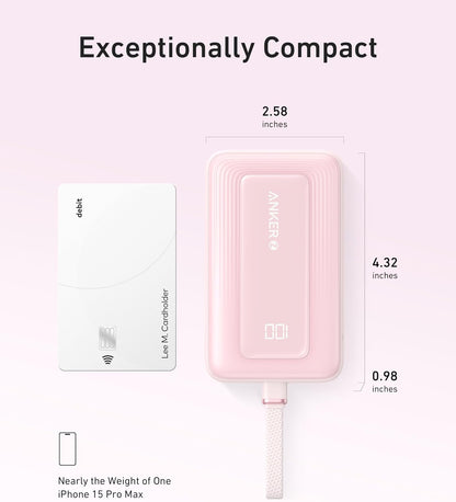 Anker Power Bank,10,000mAh 30W with USB-C Travel Essential Portable Charger