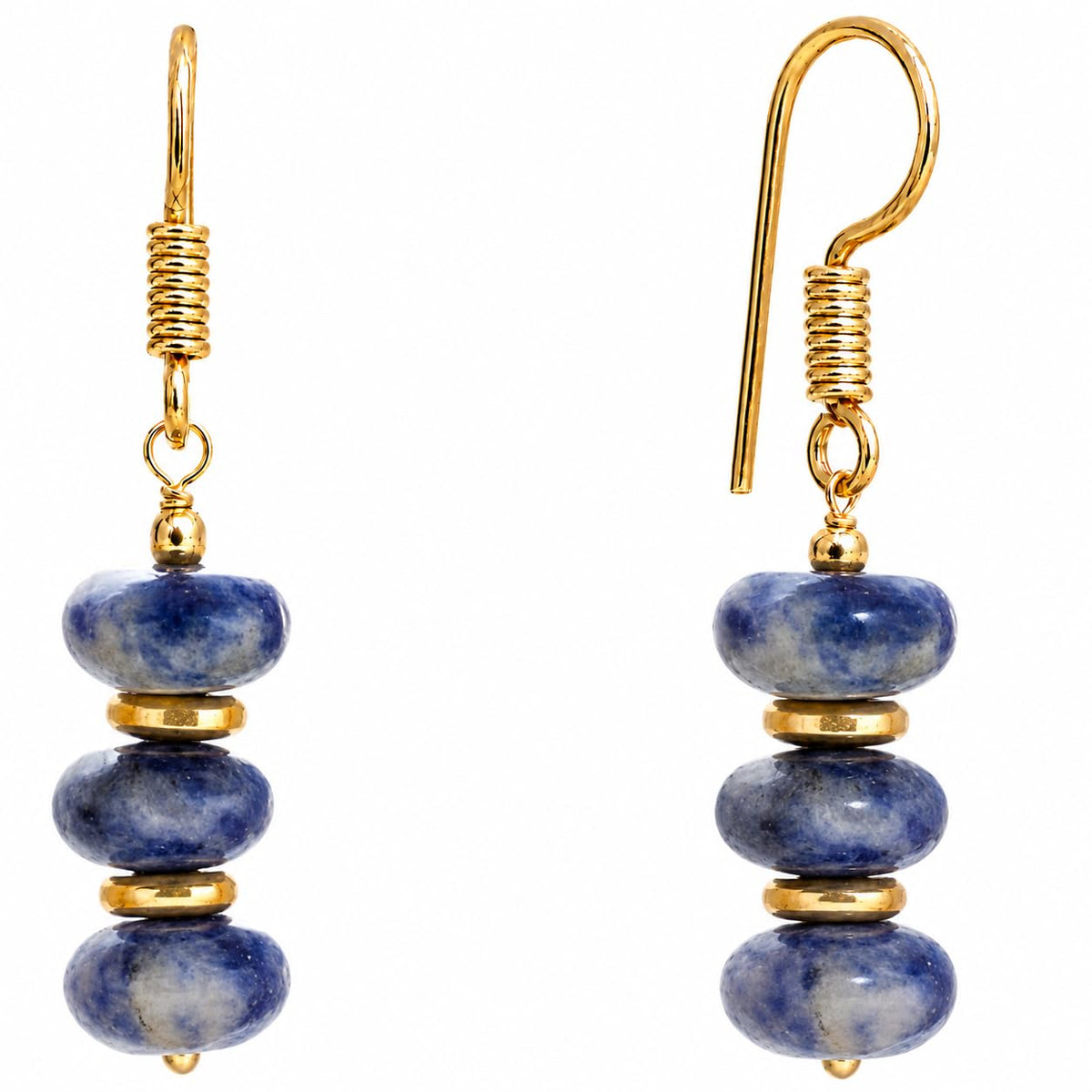 Gempires Beaded Gemstone Dangle Earrings for Women, Boho Gold Birthstone