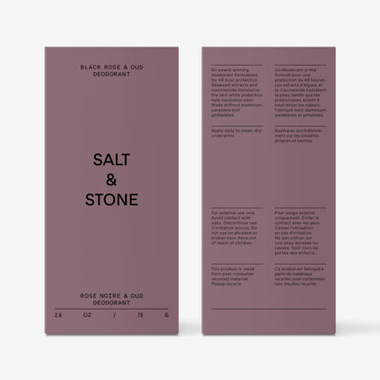 Salt & Stone Aluminum-Free Deodorant, Women & Men Santal & Vetiver 2.6 oz