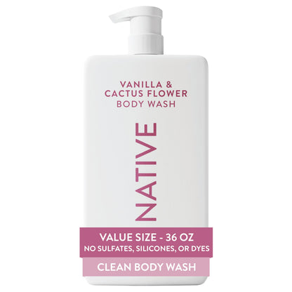 Native Body Wash 3 Pack - Natural Body Wash Women & Men - SLS & Paraben Free - Cucumber & Mint, Coconut & Vanilla, Lavender & Rose