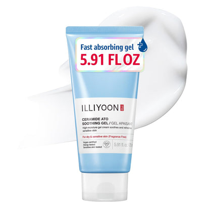 Illiyoon Ceramide Ato Concentrate Cream | Moisturizer for Dry & Sensitive Skin, 100hr Lasting Hydration, For Face & Body, Gentle for Infants, Moisture Barrier Repair, Vegan Certified, 6.76 fl.oz.
