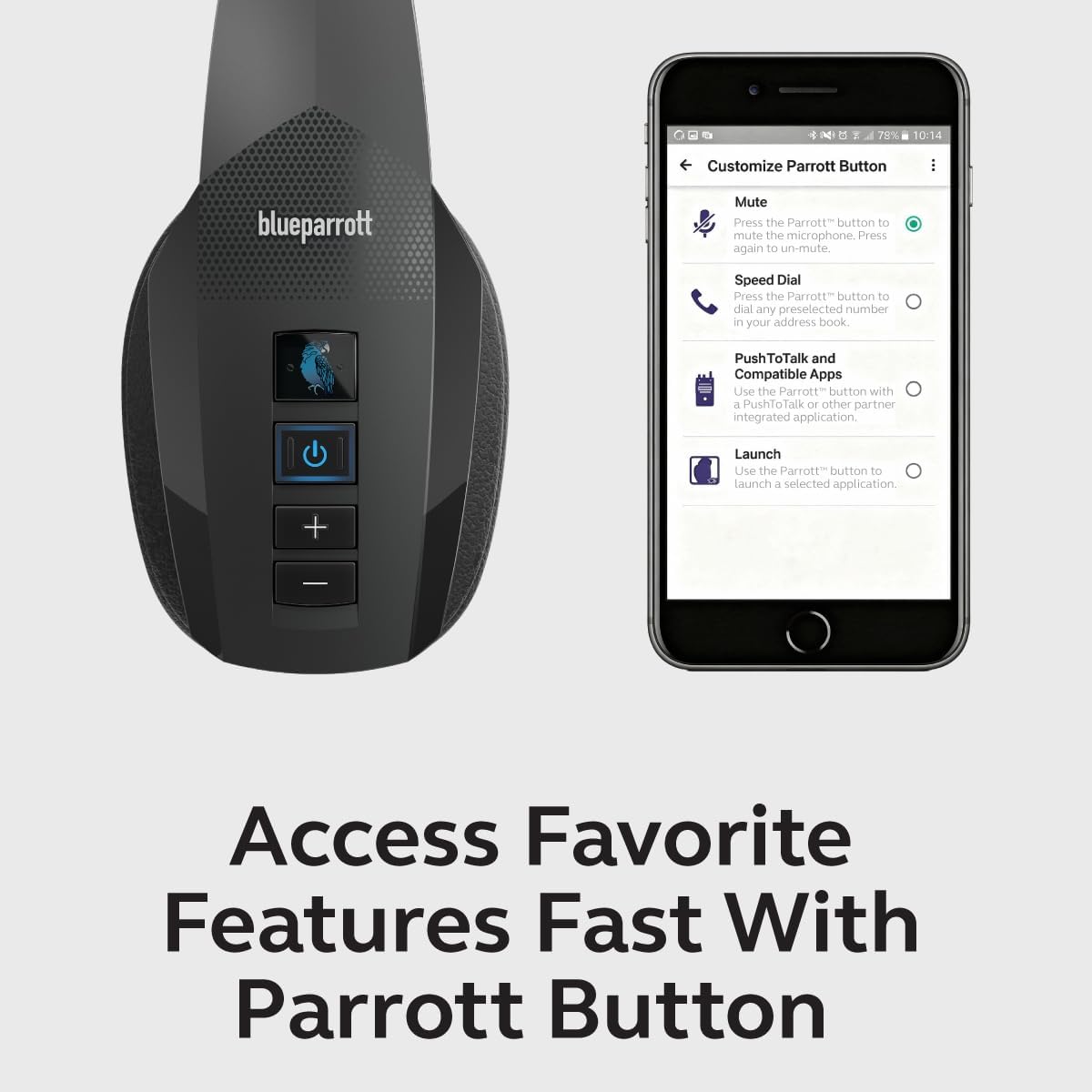 BlueParrott B450-XT Noise Cancelling Bluetooth Headset – Updated Design with Long Wireless Range, Up to 24 Hours of Talk Time & IP54-Rated Wireless Headset (Renewed)